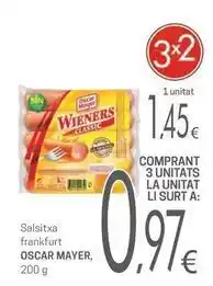 Valvi Supermercats Oscar mayer - salsitxa frankfurt oferta