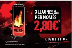 Valvi Supermercats Burn - 3 llaunes de per nomes oferta