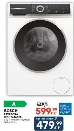 Worten Bosch - lavadora wgh244a0es oferta