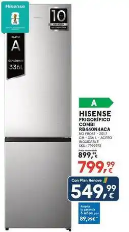 Worten Hisense - frigorífico combi rb440h4aca oferta