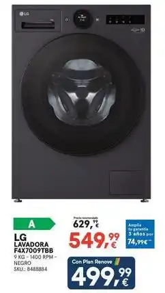 Worten Lg - lavadora f4x7007bb oferta