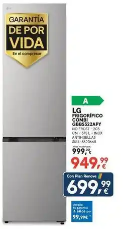 Worten Lg - frigorífico gbb3228py oferta