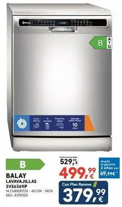 Worten Balay - lavavajillas 3vs653611p oferta