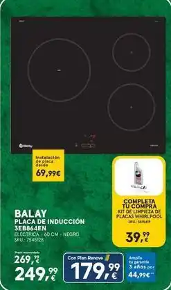 Worten Balay - placa de inducción sebaguen oferta