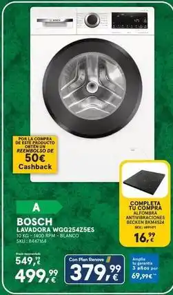 Worten Bosch - lavadora wgg254z5es oferta