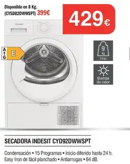 Milar Indesit secadora cyd92dwwspt oferta