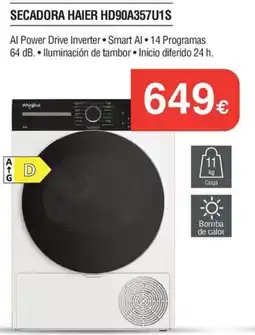 Milar Whirlpool secadora haier hd90a357u1s oferta