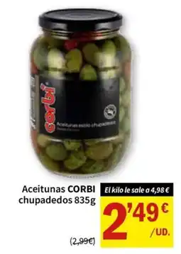 SPAR Aceitunas corbi chupadedos oferta
