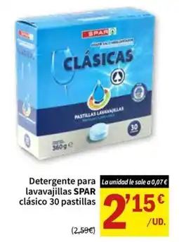SPAR spar pastillas lavavajillas clásicas oferta