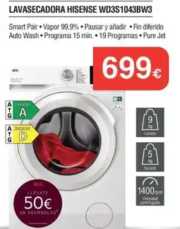 Milar AEG lavasecadora wd3s1043bw3 oferta