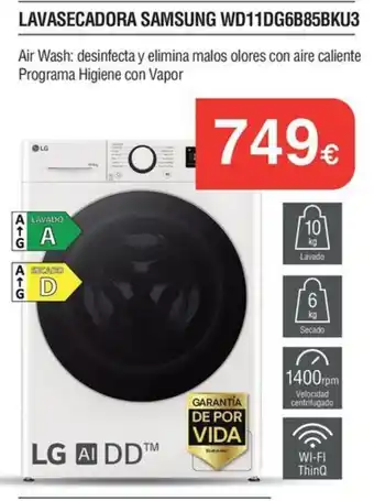 LG lavasecadora AI DD TM