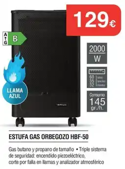 Milar Estufa Gas Orbegozo HBF-50 oferta