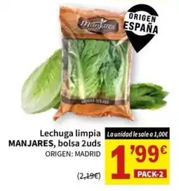 SPAR Manjares lechuga limpia oferta