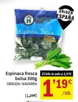 SPAR Huerta espinaca fresca oferta
