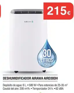 Milar Airawa deshumidificador aird30dh oferta