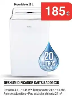 Milar Daitsu deshumidificador add20xb oferta