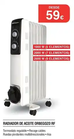 Milar Orbegozo radiador de aceite rf oferta