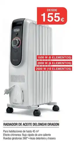Milar Delonghi radiador de aceite dragon oferta