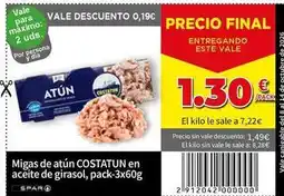 SPAR Costatun - migas de atun aceite de girasol oferta