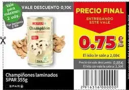 SPAR Spar - champinones laminados oferta