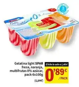 SPAR Spar - gelatina light fresa, naranja, multifrutas 0% azucar oferta