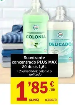 SPAR Plus - suavizante concentrado oferta