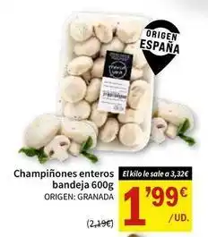 SPAR Origen - champiñones enteros bandeja oferta
