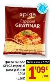 SPAR Spiga - queso rallado especial para gratinar oferta