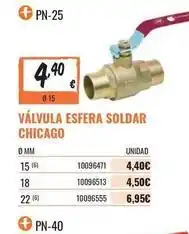 Obramat Valvula esfera solidar chicago oferta