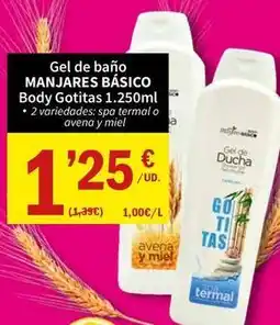 SPAR Manjares - gel de baño body gotitas oferta