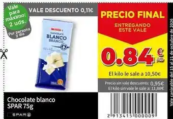 Spar - chocolate blanco