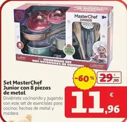 Alcampo Masterchef - set junior con 8 piezas de metal oferta