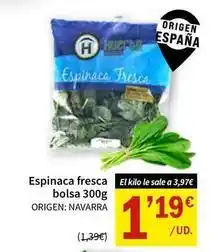 SPAR Origen - espinaca fresca oferta