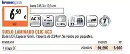 Obramat Suelo laminado clic ac3 oferta