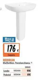 Obramat Roca - meridian 85x55x46cm. porcelana blanca oferta