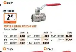 Obramat Valvula esfera roscar oferta