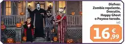 Alcampo Disfraz: zombie repelente, draculina, happy ghost o payaso tardao oferta