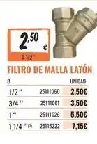 Obramat Filtro de malla laton oferta
