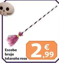 Alcampo Escoba bruja telarana rosa oferta