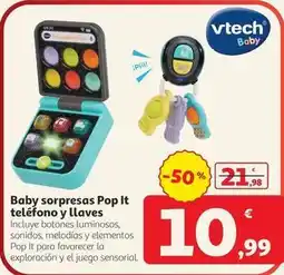 Alcampo Vtech - baby sorpresas pop it telefono y llaves oferta