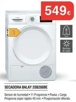 Milar Balay - secadora 3sb288be oferta