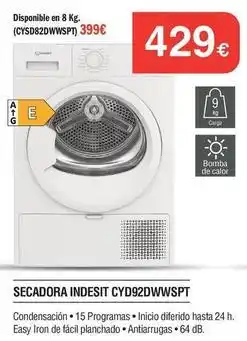 Milar Indesit - secadora cyd92dwwspt oferta
