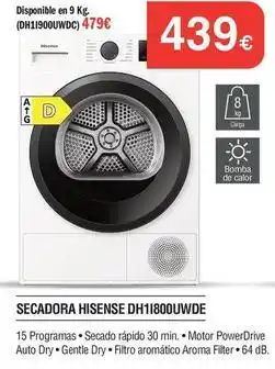 Milar Hisense - secadora dh11800uwde oferta