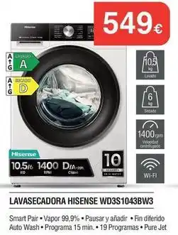 Milar Hisense - lavasecadora wd3s1043bw3 oferta
