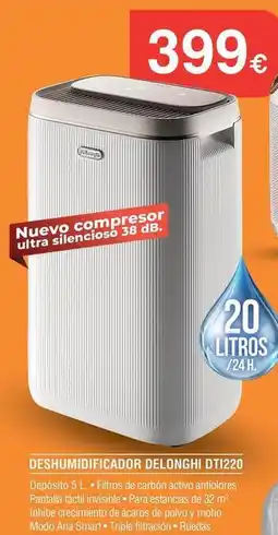 Milar Delonghi - deshumidificador dt1220 oferta