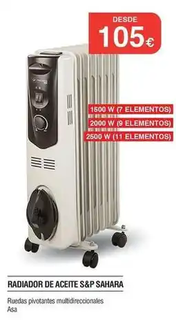 Milar S&p - radiador de aceite sahara oferta