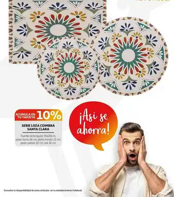 Alcampo Serie Loza Coimbra Santa Clara oferta