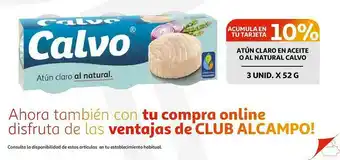 Alcampo Atún Claro En Aceite O Al Natural Calvo oferta