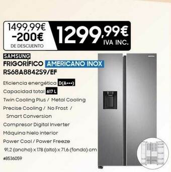 Costco Samsung Frigorífico Americano Inox oferta