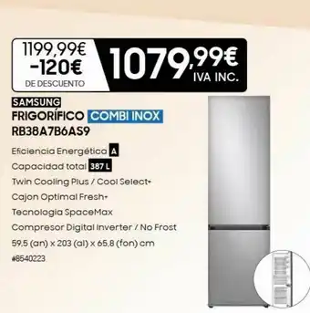 Costco Samsung Frigorífico Combi Inox oferta